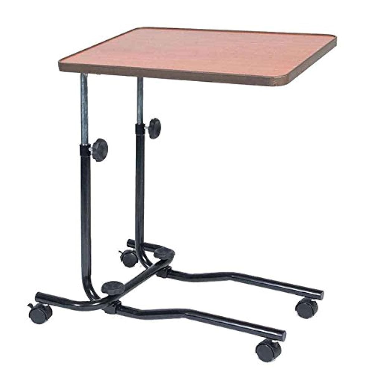 Adjustable Wheeled Overbed Tray Table Tilt Medical Hospital Bed Laptop Bedside eBay