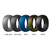 Silicone Wedding Ring,Silicone Wedding Band,5 Ring Pack for Men,Black,Dark Grey,Light Grey,Blue and Camo,size12