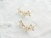 YAN & LEI Sterling Silver Triple Stars Stud Earrings Sweep Up Ear Climber Cuff Wrap Crawler