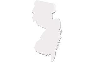 IVYBEE DECALS New Jersey Garden State Pride Decal Sticker - White 5" Vinyl Decal for Cars, Laptops