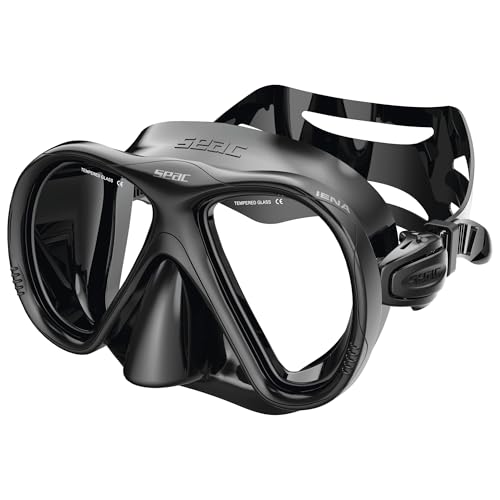SEAC Iena-S – Silicone Snorkeling Mask, Dual 3 mm Tempered Glass Lenses, Quick Adjustment