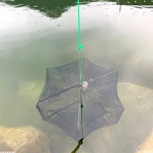 FunVZU Folded Fish Trap - 2020 New Improved Portable Minnow Trap Bait Traps Cast Dip Cage Automatic for Fish Shrimp Minnow Crawfish Crab Baits Fishing Net Freshwater