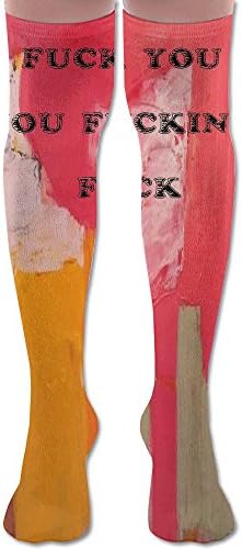 Fuck You You Fucking Fuck Casual Fun Colorful Pattern Design Combed Cotton Crew Dress Stocking