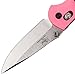 Benchmade - Mini Griptilian 556 Knife, Plain Drop-Point, Satin Finish, Pink Handle
