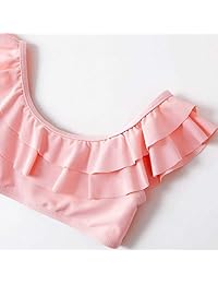 Yaffi Juego de bikini de dos piezas, traje de bañoa juego para la familia, trajes de baño Mommy and Me (mami y yo) con volantes y estampado