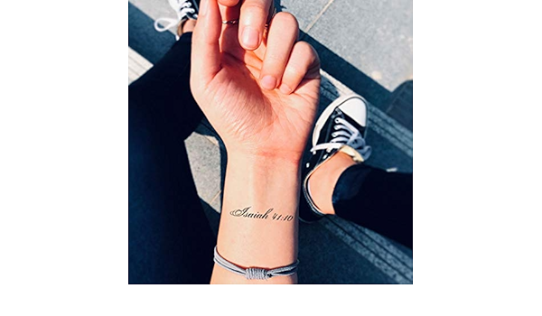 Amazon Com Isaiah 41 10 Temporary Tattoo Sticker Set Of 4 Www Ohmytat Com Beauty