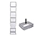 HAITIAN Aluminum Foldable Literature Holder Magazine Rack Brochure Display Stand Floor Pop-up Catalog Leaflet Flyer Holder with Portable Carrying Case for Tradeshow, Conference, Office Showroom