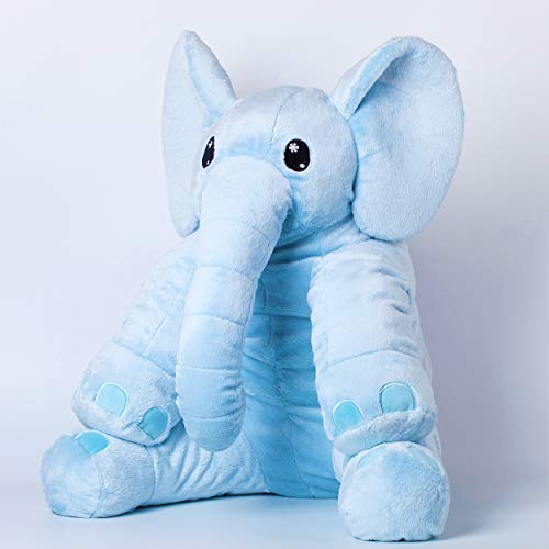 corimori® - Elefant Nio, großes XXL Kuscheltier 55 cm für Kleinkinder, bauschig und weich, kuschel-softe Qualität, blau – Bild 4