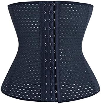 Women's Waist Trainer Cincher Corsets Postpartum Weight Loss Tummy Control Body Shapers (Black, UK S/TAG M)
