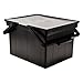 ADVANTUS Companion Letter/Legal Portable Plastic File Box, Includes Lid and Handles, 17 x 14 x 11 Inches, Black (TLF-2B)