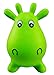 AppleRound Green Cow Bouncer with Hand Pump, Inflatable Space Hopper, Ride-on Bouncy Animal