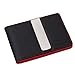 Y&G YCM13A01 Red Black Mens Synthetic Leather Wallet Husband Presents with Stainless Steel Money Clip Birthday Presents Idea