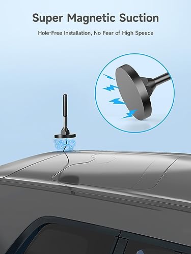 Cell Phone Signal Booster for Car, SUV and Truck | Boosts 5G 4G LTE Data & Volte for Verizon AT&T on Band 12/13/17 | Omni-Directional Roof Antenna Easy Installation | FCC Approved