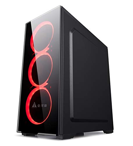 GOLDEN FIELD N17 Computer Case ATX/MATX/ITX PC Case Mid Tower Small Size Case Mini Case Tempered Glass Front Panel Acrylic Side Panel