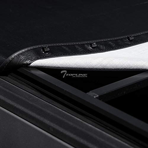 Topline Autopart Hidden Snap On Vinyl Truck Bed Tonneau Cover For 04-14 Ford F150 / 06-08 Lincoln Mark LT 6.5 Feet (78") Bed - Thumbnail 6
