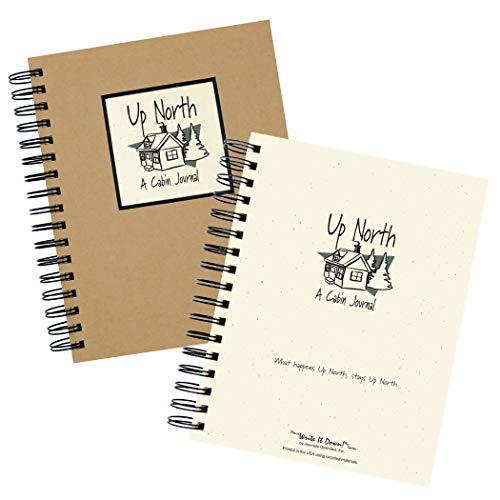 Journals-Unlimited-Write-it-Down-Series-Guided-Journal-Up-North-A-Cabin-Journal-with-a-Kraft-Hard-Cover-Made-of-Recycled-Materials-75x-9