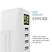 OVOS USB Wall Charger 40W/8A 8-Ports Multi Desktop USB Smart Charging Station Hub for Smartphones, Tablets, Power Banks and More (White)