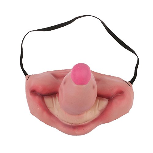 Halloween Mask, Half Face Clown Mask Big Nose Hillbilly Teeth Fancy Dress Stag Party Masquerade - Pattern E