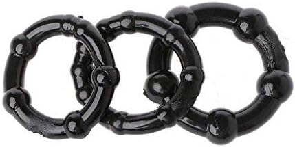 Amorr Men O Rings Collars Delay O Silicone Fitness Circles Rings -Black 027181