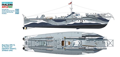 Italeri 510005619-1:35 Vosper MTB74 St. Nazaire Raid Schiff – Bild 7