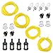 Aulufft 20 Feet Fuel Lines Hose 4 Sizes with Fuel Filter and Primer Bulb,Replacement Set for Chainsaw String Trimmer Leaf Blower Lawnmower Common 2 Cycle Small Engine