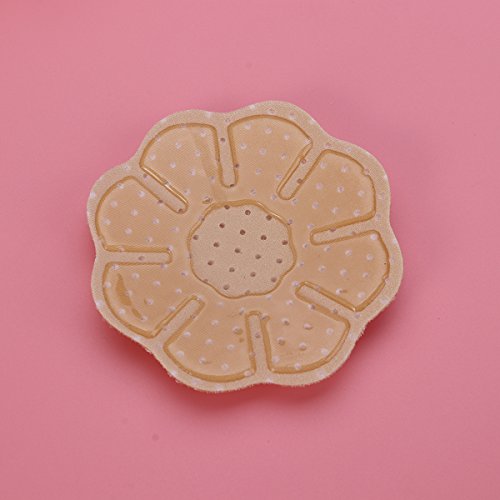 Pair Adhesive Breast Pasties Flower-shape Nipple Stickers Cover Invisible Breast Concealer pad for Women (Skin-color) - Thumbnail 5