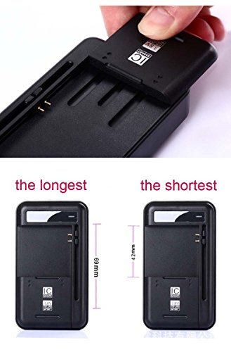 Sfmn Universal Battery Charger with USB Output Port for 3.8V High-voltage Battery of Samsung Galaxy S5 S2 S3 S4 J5, Note 4 3 2, Edge, LG Optimus G4 G3 G2 HTC (2018 Mobile Universal Battery Charger)