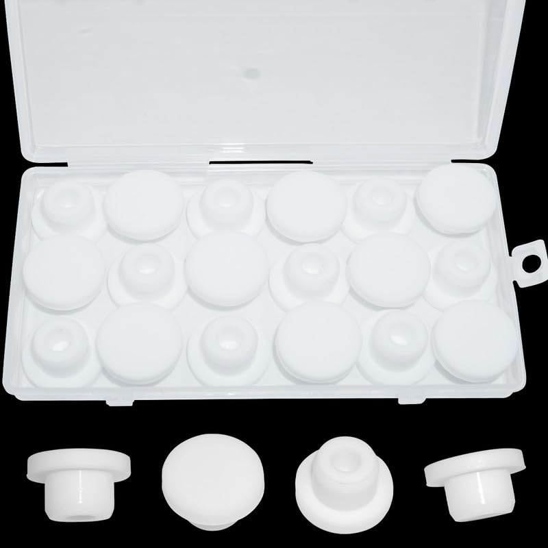 BOPOREAE 18 Pcs 16 mm Silicone Rubber Plug for