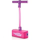 Flybar My First Foam Pogo Jumper for Kids Fun and Safe Pogo Stick for Toddlers, Durable Foam and Bungee Jumper for Ages 3 and up, Supports up to 250lbs (Pink)