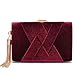 CARIEDO Velvet Evening Clutch Purse for Women – Bridal Wedding Guest Bag, Elegant Gift for Bride Family, Black Tie Events & Formal Occasions