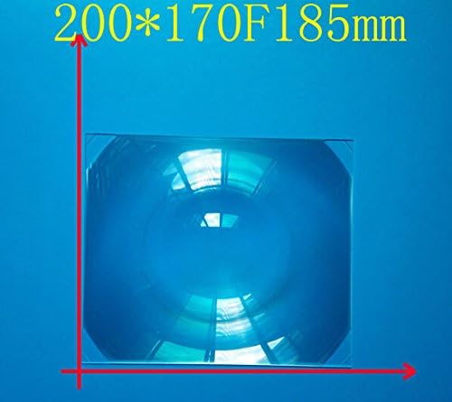 2-Pack Rectangle Fresnel Lens 200*170MM Focal length 185 mm Acrylic fresnel Lens Concentrated amplification DIY projector