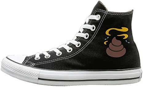 JiDeWo Poop With Flys Emoji Unisex High-tops Canvas Shoes