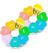 Weekly Pill Organizer - Pill Box 7 Day - Medication Reminder Moisture Proof & Lightproof Pill Cas...