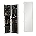 Plaza Astoria PA66WT Wall Mounted Over The Door Super Sized Jewelry Armoire Storage Cabinet with Vanity Full Length Dressing Mirror, White