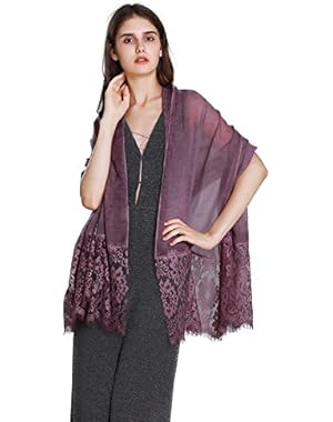 Women Fashion Scarf Wrap Shawl,RiscaWin Autumn Soft Lightweight Lace Scarves Wrap Warm Scarf