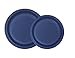 Navy Blue Party Supplies - Plates Cups Napkins and Straws for 16 People - Perfect for Birthday Party Baby Shower Bridal Shower Nautical Party and All Lavish Affairs