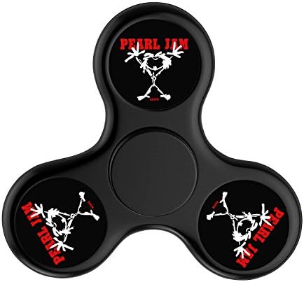 New Style Cool Tri-Hands Fidget Spinner Toy, Stress Reducer Relieve Anxiety and Camo, Fashion Design and Images(Pearl Jam - Black)