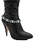 TFJ Women Western Fashion Boot Bracelet Silver Metal Chain Turquoise Blue Beads Shoe Charm
