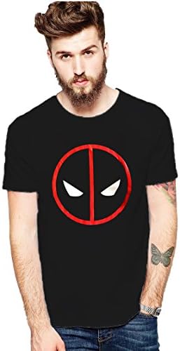 Smartees Men's Black Color Cotton Half Sleeve Printed Tshirt