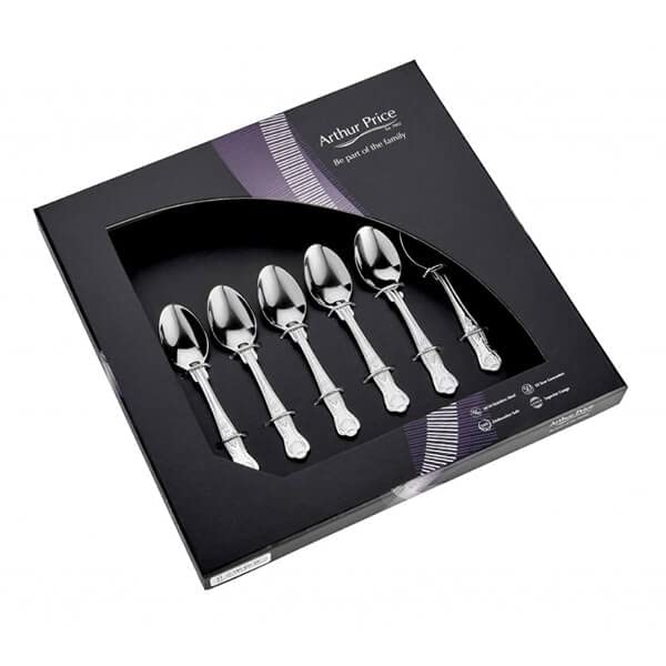 Arthur Price Classic Kings Set of 6 Coffee Spoons