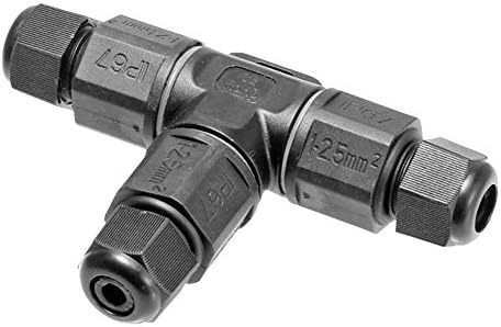styleinside T-Connector, One in and Two Out Ip68 Waterproof Cable Connector Electrical End Adapter 2 / 3pin Mode