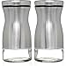Salt and Pepper Shakers Set with Adjustable Pour Holes by CHEFVANTAGE - Stainless Steel