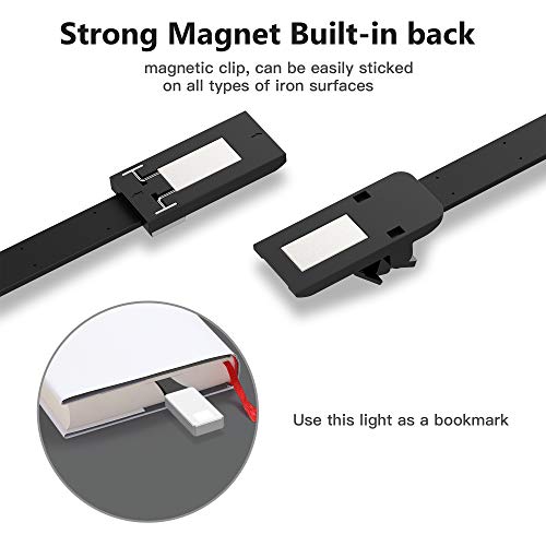 Simpeak Book Light, Clip on Warm Led Reading Light USB Rechargeable, 50 Lumens 3 Brightness Level Reading Lamp for Amazon Kindle/eBook Reader/Books