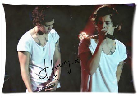 Accurate Store the boy band One Direction Harry Styles Zippered Pillow case Covers Standard Size 20"x30" (two side)