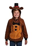 Bioworld Five Nights at Freddys Kids Costume Hoodie,Brown,Medium