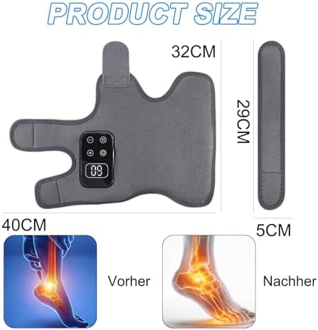 Massaggiatore per piedi, massaggiatore elettrico senza fili per dolore e circolazione, massaggiatore per piedi 3 in 1 con batteria da 2000 mAh, 6 livelli di calore fino a 65 °C, regalo perfetto per il