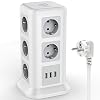TESSAN Stekkerdoos met 11 Voudige 3 USB Poorten, Stopcontact met Schakelaar, Meervoudige Stekkertoren met…