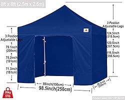 ABCCANOPY Ez Pop Up Canopy Tent with Sidewalls