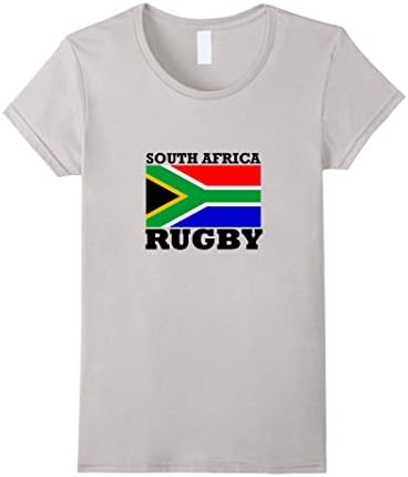 Women's South African Rugby Shirt | Springbok T Shirt | Bokke Tee Large Silver