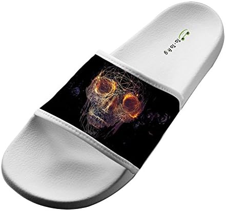 EiGo Slippers Ghost Non-slip Flip-flop Shower Shoes for Man Woman White 6 B(M) US